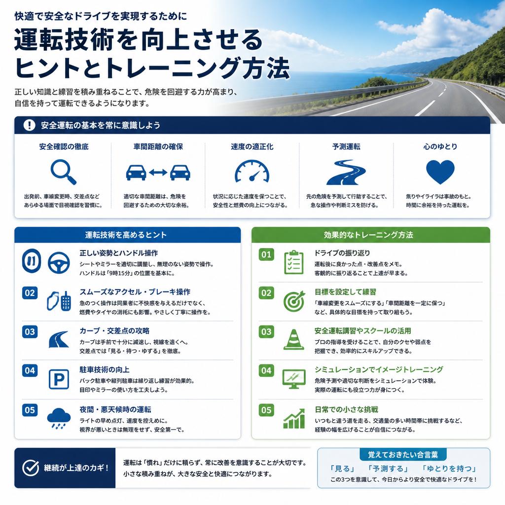 運転技術を向上させる方法